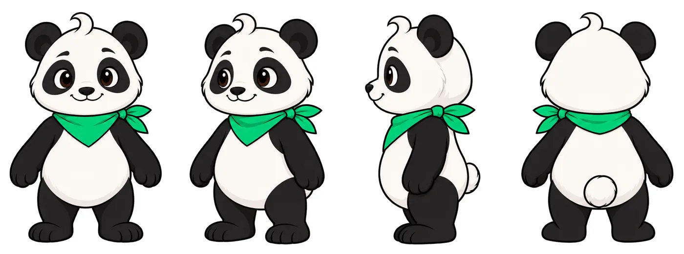 Panda iš keturių pusių