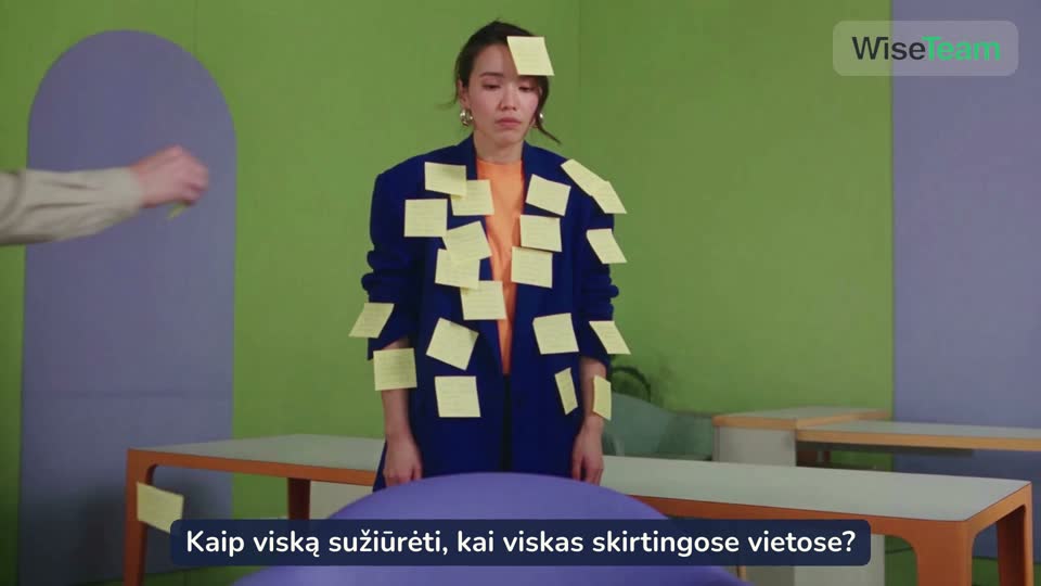 Vadovė, nusagstyta lipnukais - 16:9 formatas