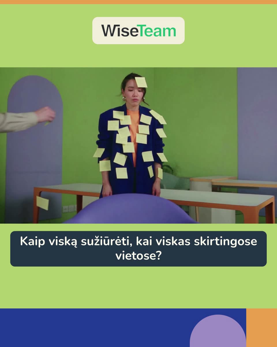Vadovė, nusagstyta lipnukais - 4:5 formatas