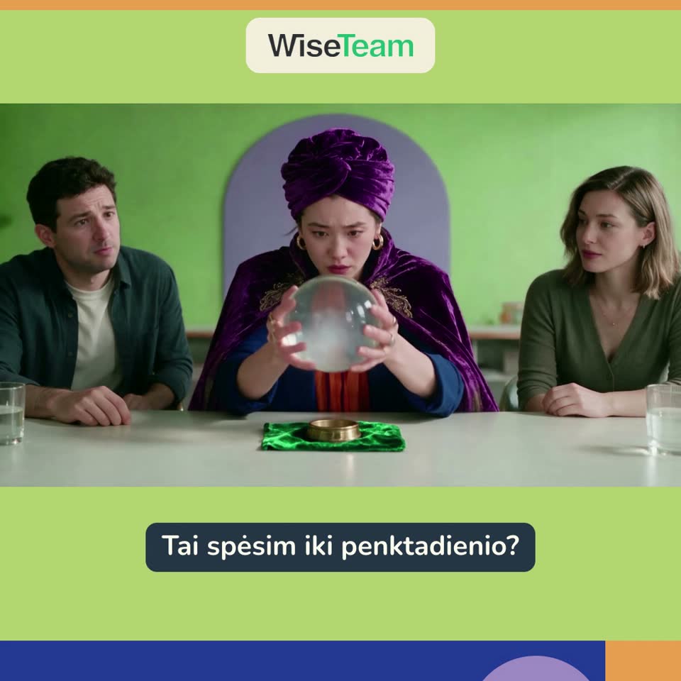 Komanda pas aiškiaregę su krištoliniu rutuliu - 1:1 formatas